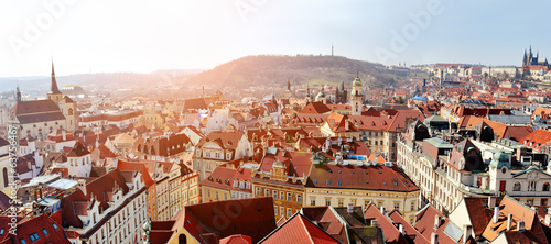 Prague panoramic view from Old Town Hall Tower, Czech Republic