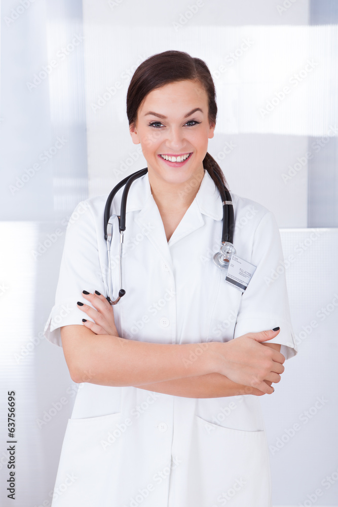Portrait Of Confident Female Doctor