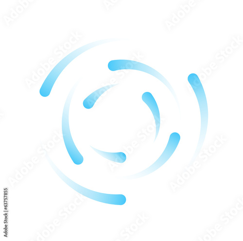 water drops rotation on a white background