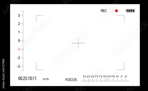 Video camera the image via the view-finder