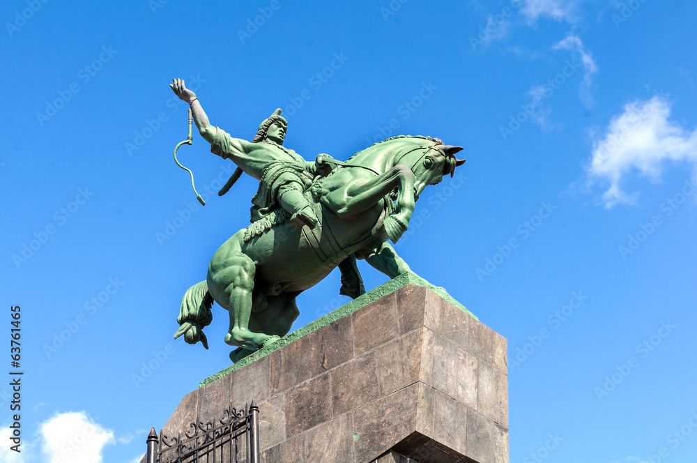 Monument to national hero Salavat Yulaev Ufa, Russia