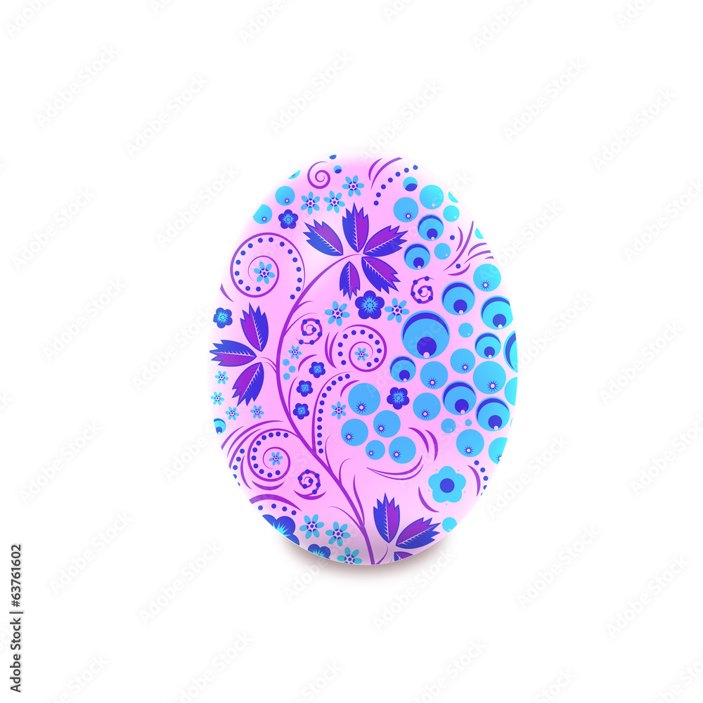 Easter egg with pattern Easter egg with pattern