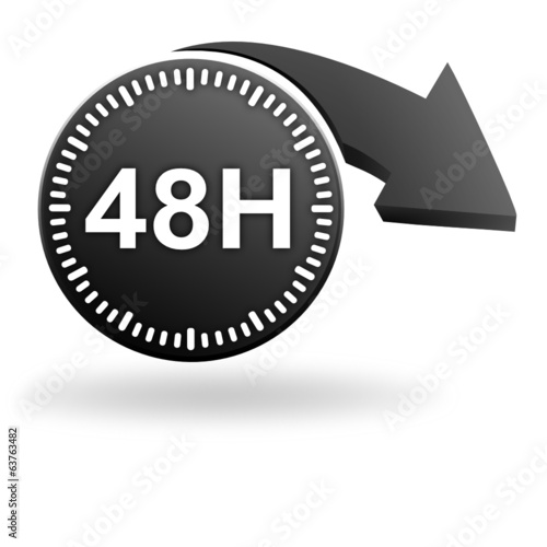 48 heures sur symbole noir