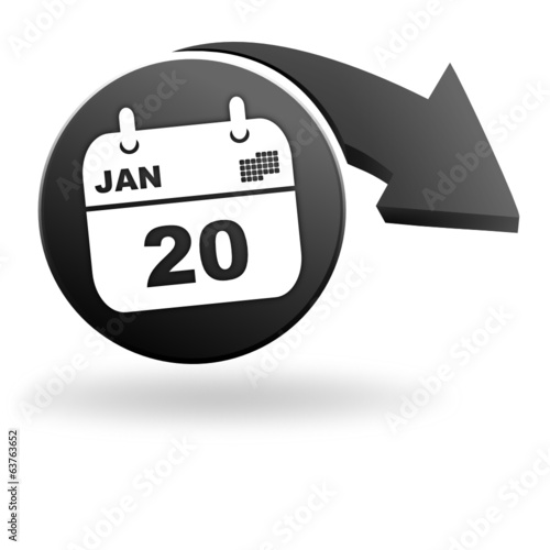 emploi du temps sur symbole noir
