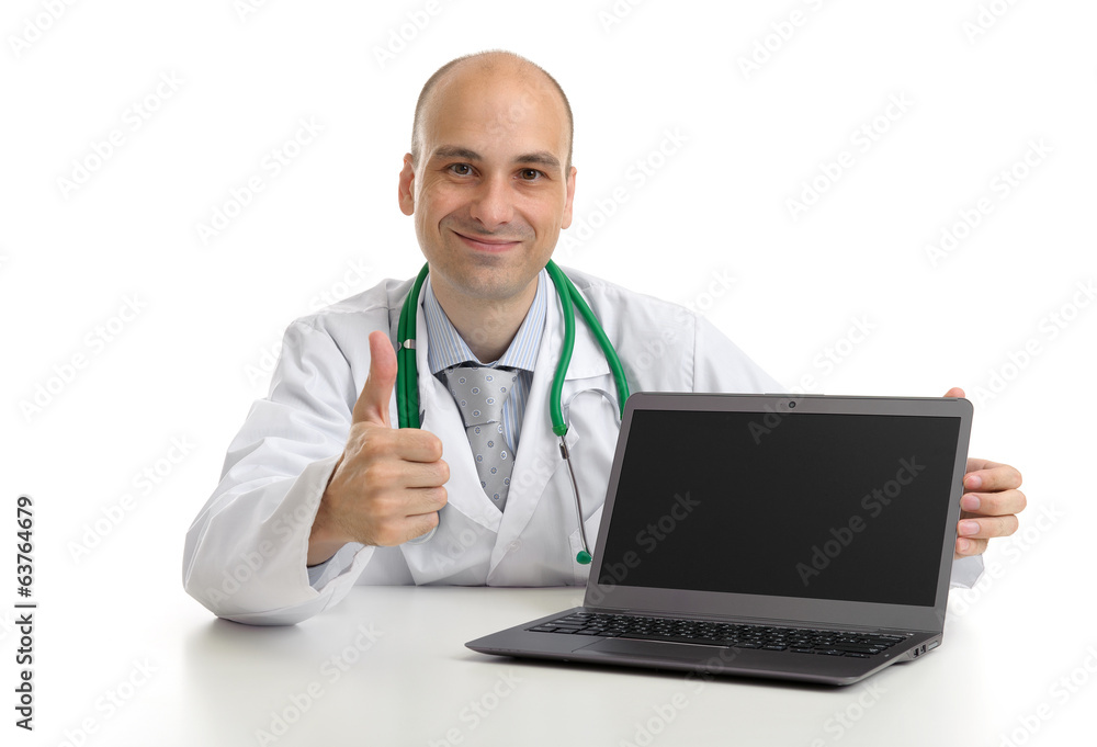 Young doctor expressing positivity and smiling with thumb up Young doctor expressing positivity and smiling with thumb up