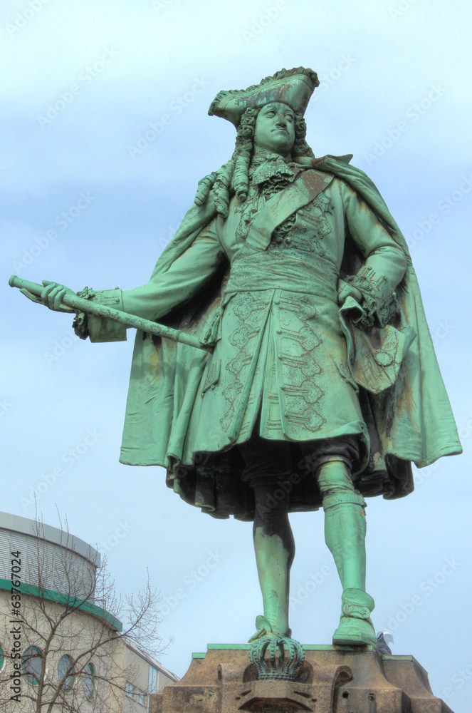Naklejka premium Statue von Friedrich I. auf dem Neumarkt Moers