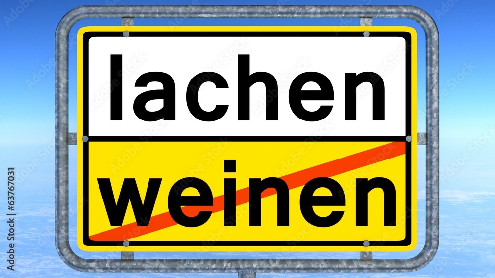 Fototapeta premium lachen - weinen