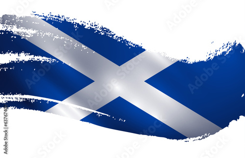 Scotland flag paint splash vector illustration
