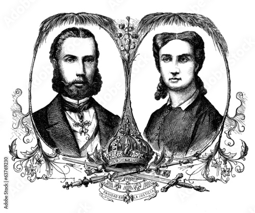 Mexico : Imperial Pair - 19th century photo