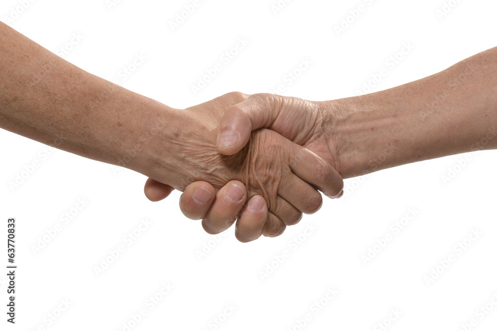 Handshake isolated on a white Handshake isolated on a white