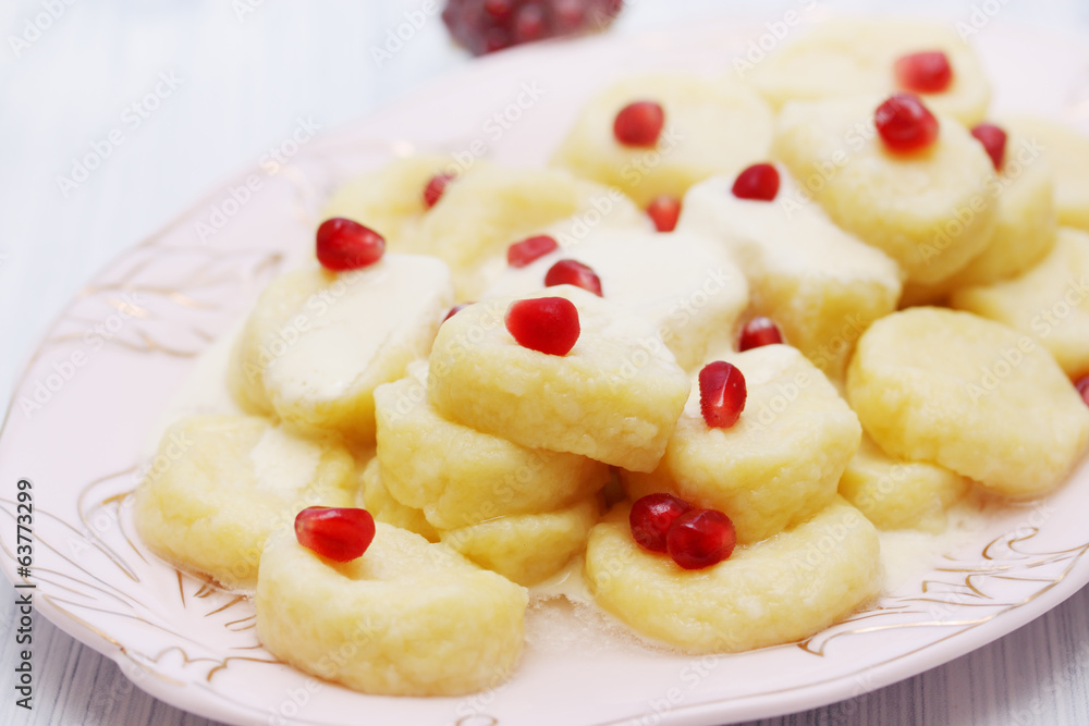 Lazy dumplings dish Ukrainian Lazy dumplings dish Ukrainian