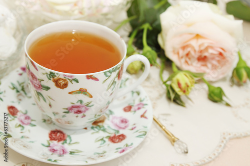 tea with rose