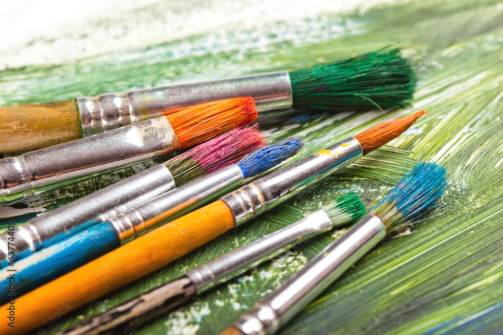 Paints and brushes Paints and brushes