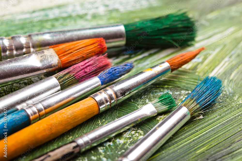 Paints and brushes Paints and brushes