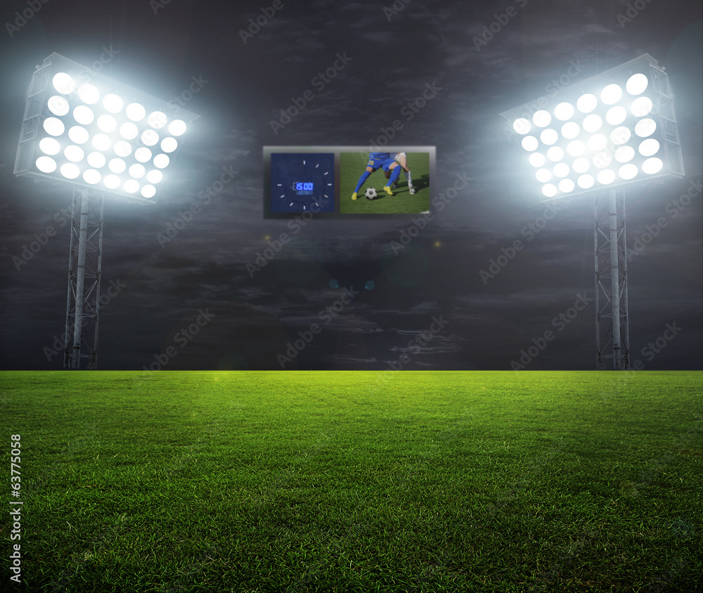 Naklejka premium night-lit stadium