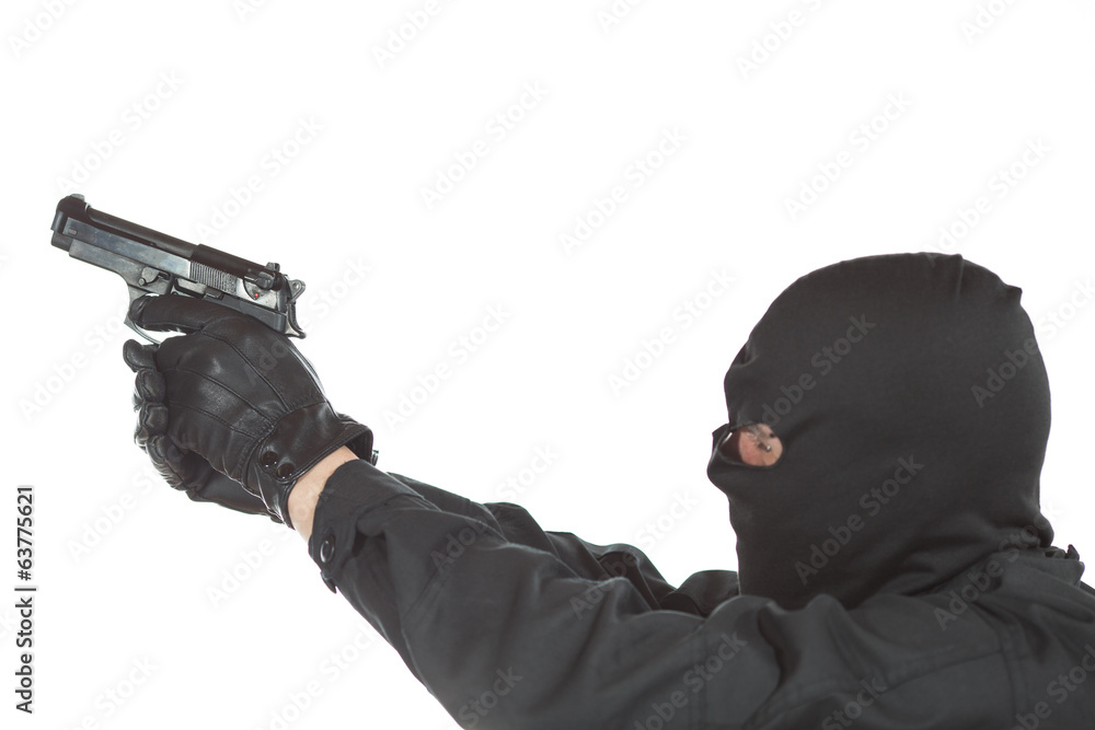 Thief with gun Thief with gun