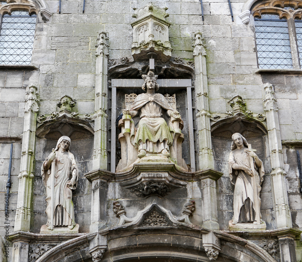 Statues at Middelburg Abbey, Zeeland, the Netherlands