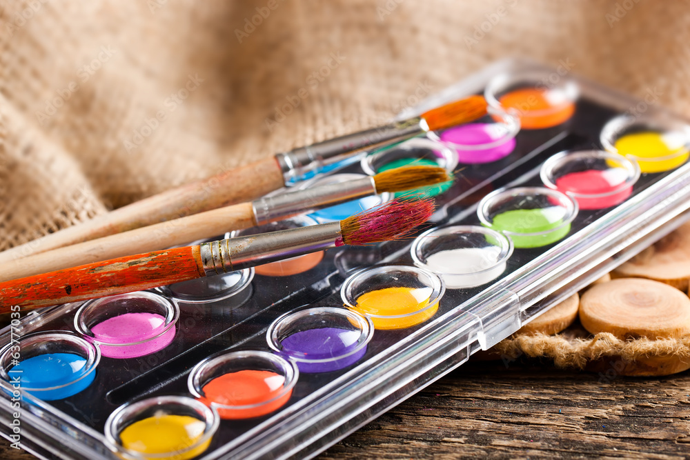 Paints and brushes Paints and brushes