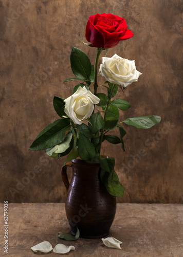 Roses in a vase