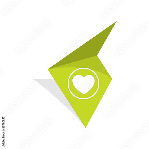 the tag with heart icon
