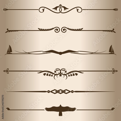 Elements for design - decorative line dividers.