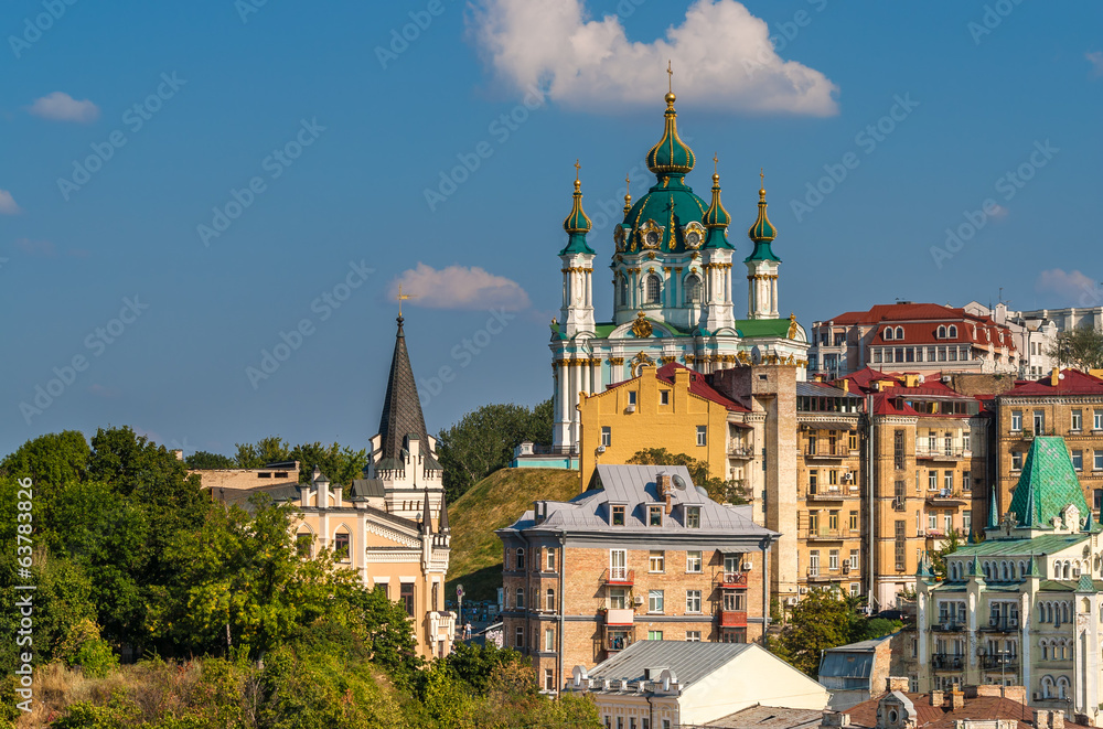 View of St Andrew's Church - Kyiv, Ukraine