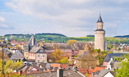 Altstadt, Hexenturm und Burg Idstein im Hintertaunus