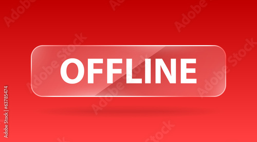 vector glass button offline