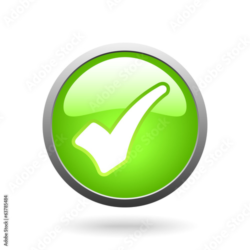 vector green check mark button