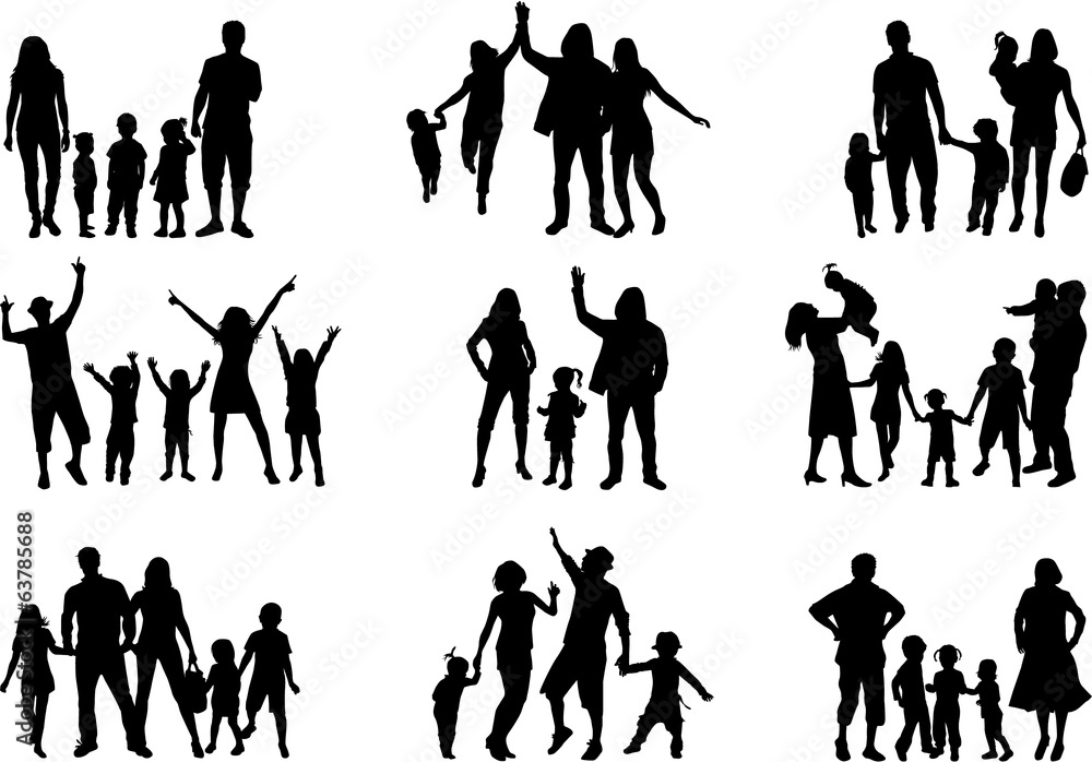 Family silhouettes