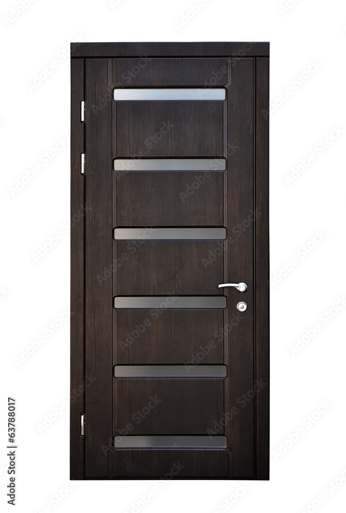 brown wooden door