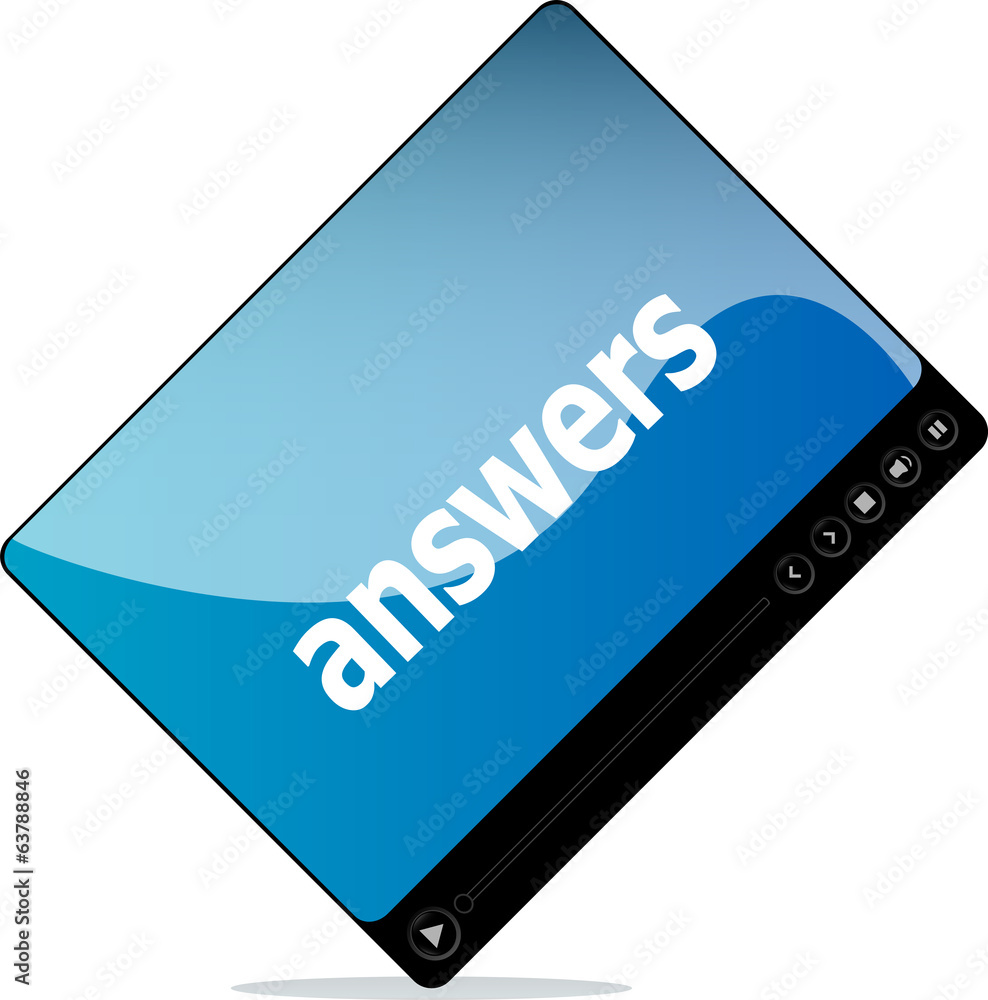Video movie media player with answers on it Video movie media player with answers on it