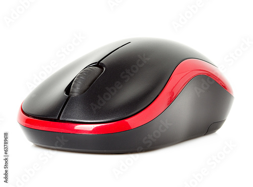 computer red mouse isolated