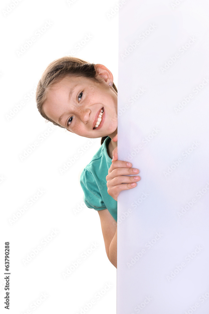 Portrait of beautiful little girl. Isolated on white Portrait of beautiful little girl. Isolated on white