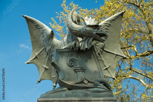 A Basilisk statue in Basel, Switzerland