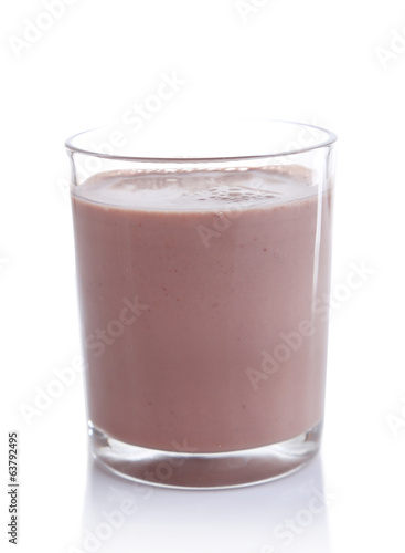Chocolate milk isolated on white