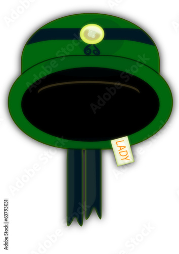Sombrero verde para señoras