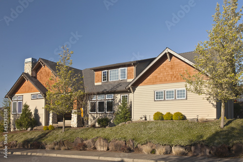 Manicured residential house Clackamas Oregon. © RG