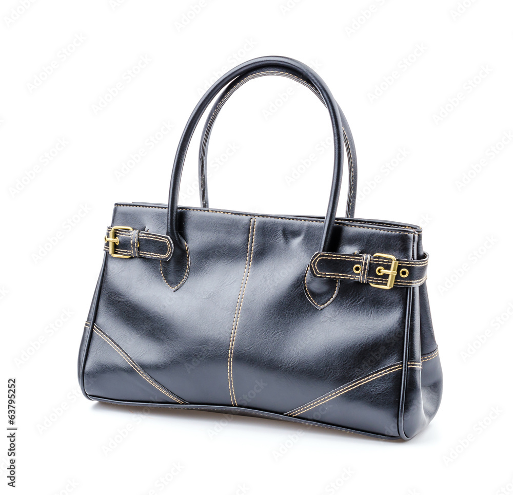 Woman leather bag isolated white background Woman leather bag isolated white background