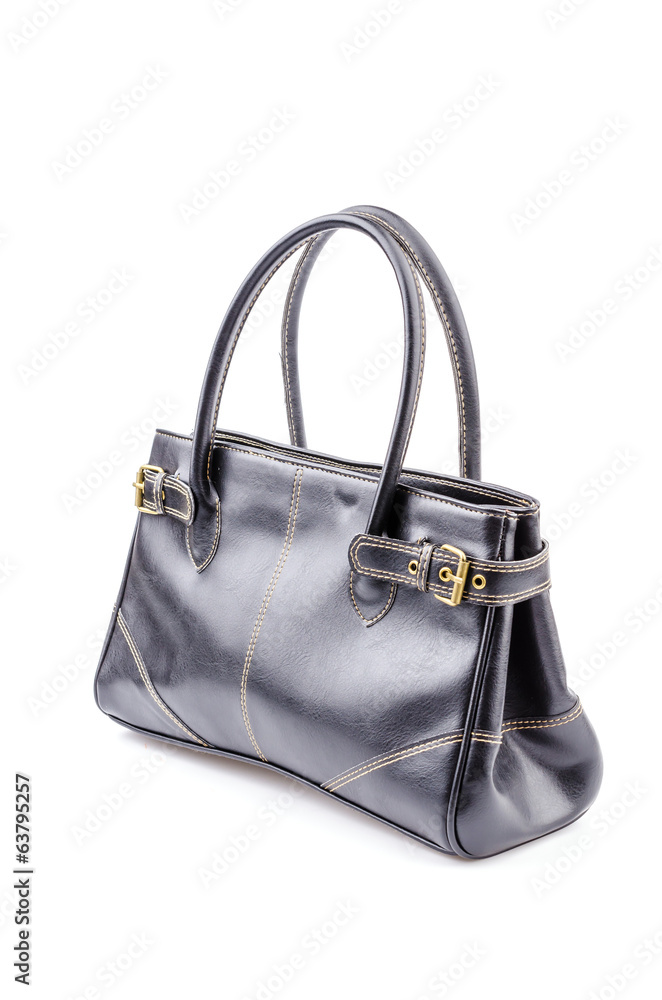Woman leather bag isolated white background Woman leather bag isolated white background