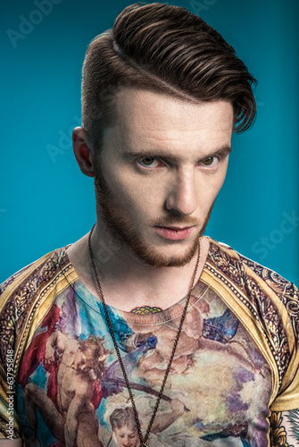 Stylish man with tattoos