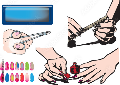 Woman nails stylist