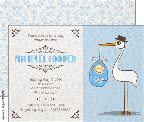 Baby Boy Invitation