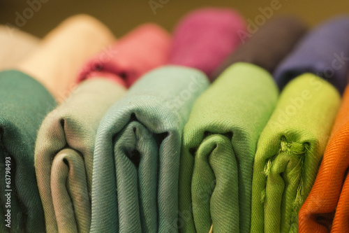Different colors silk fabric