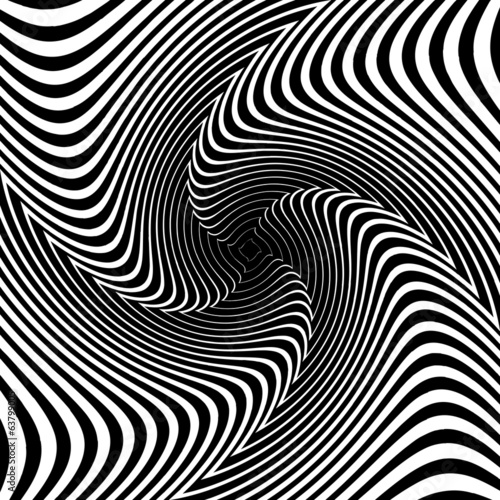 Design monochrome vortex movement illusion background