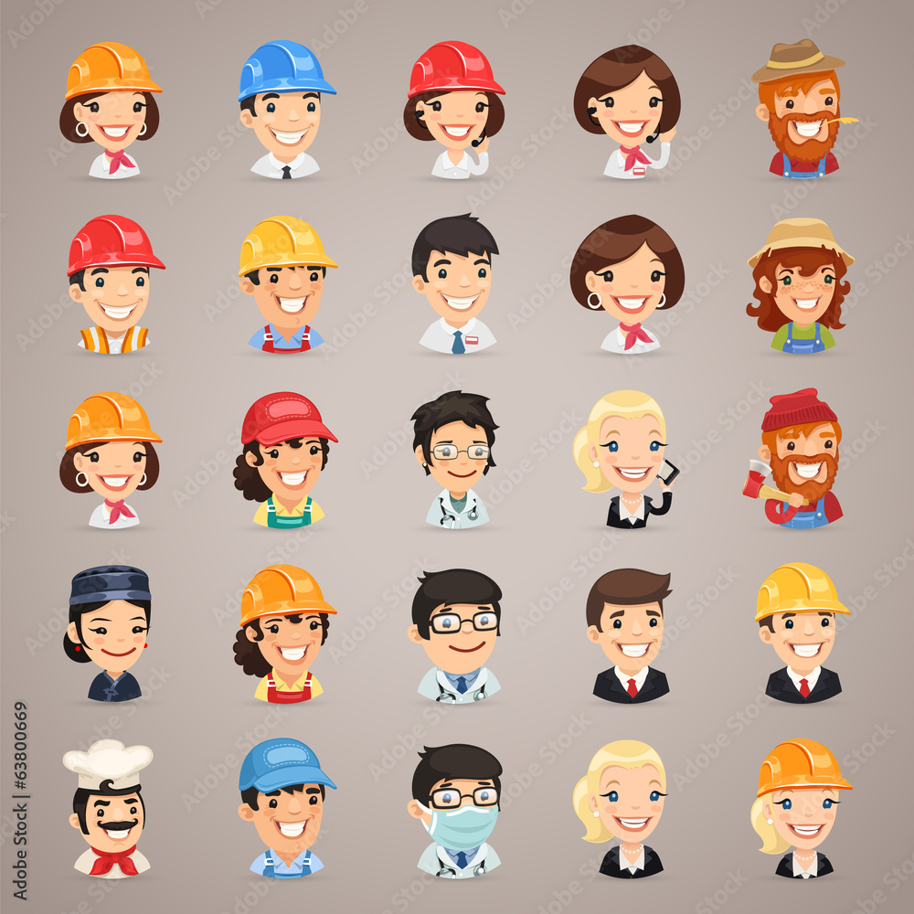 Professions Vector Characters Icons Set1.3 Professions Vector Characters Icons Set1.3