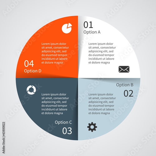 Modern vector info graphic for business project