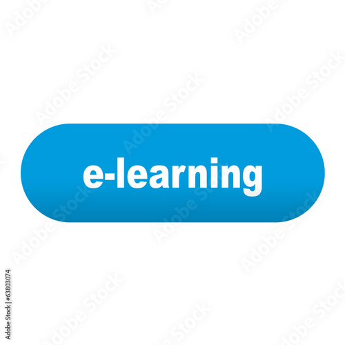 Etiqueta alargada azul e-learning