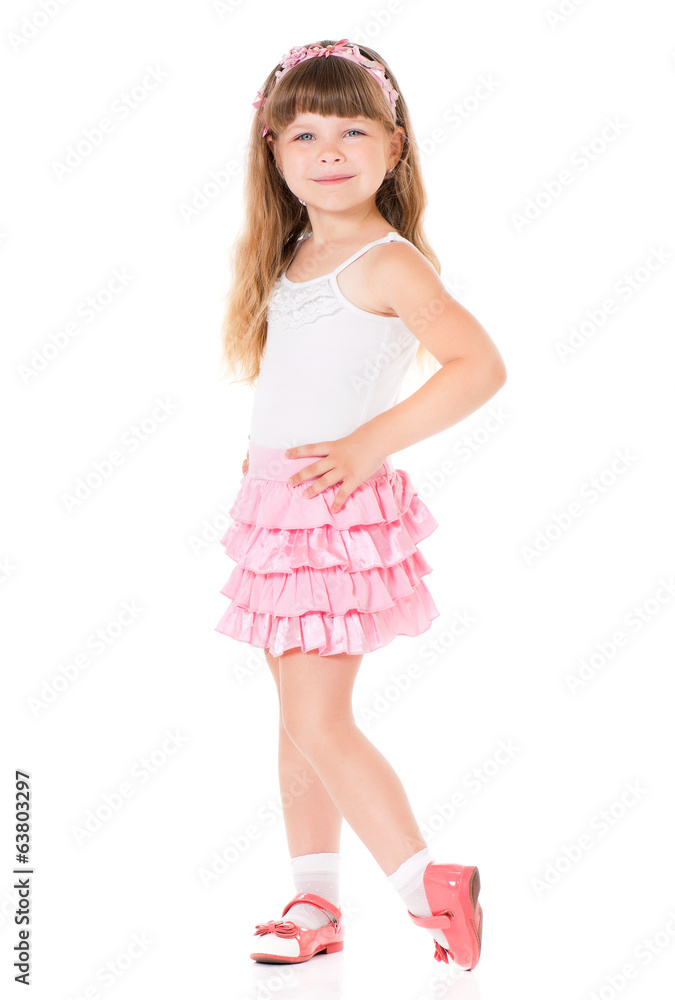 Naklejka premium Little girl