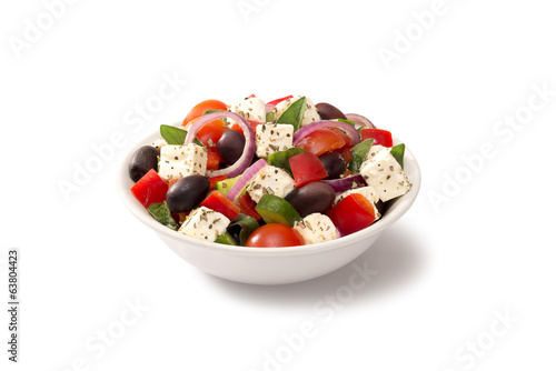 greek salad in a salad bowl